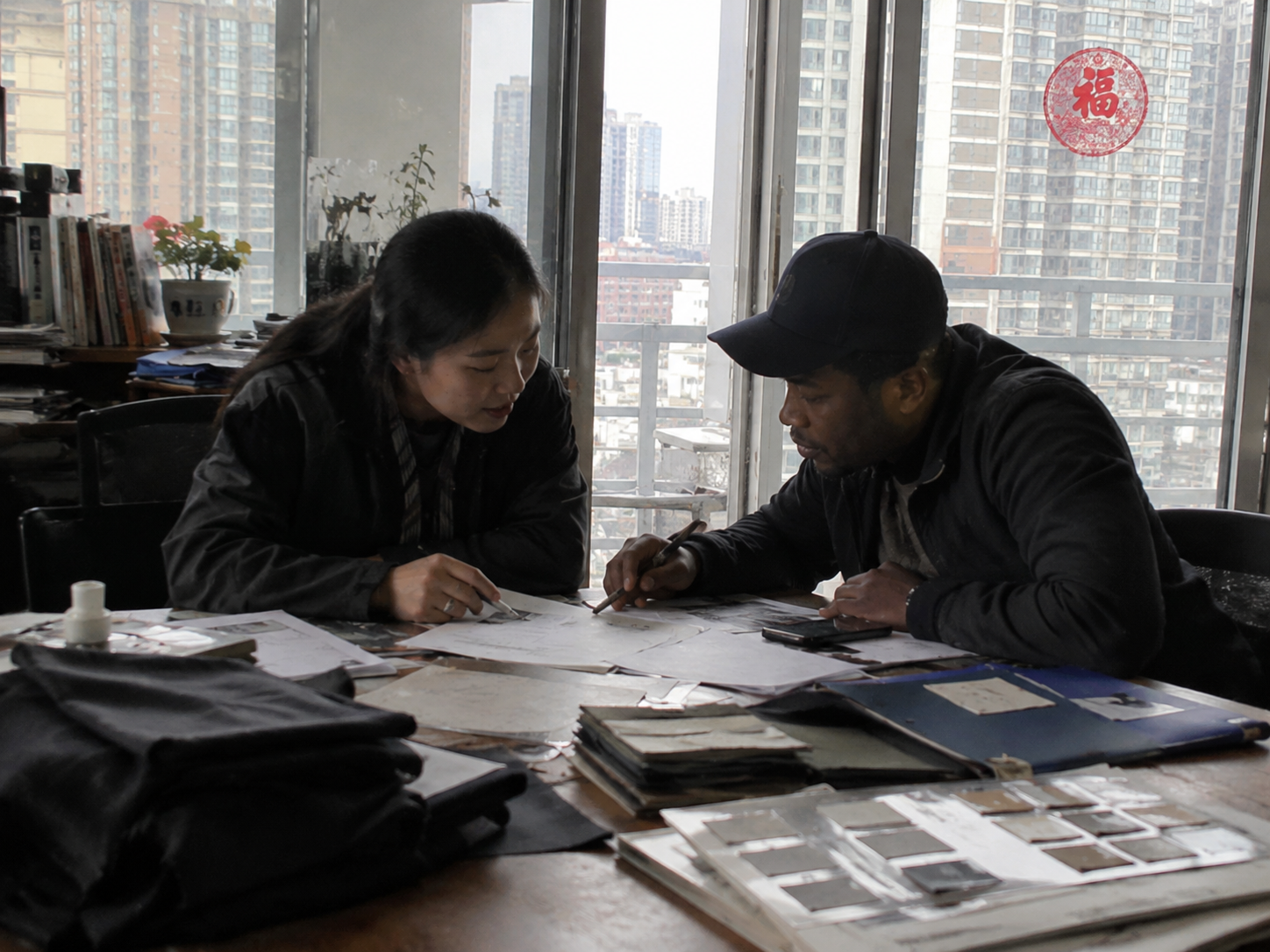 Vista de trabajo en Foshan, China — entorno industrial y de negocio de SoluZen