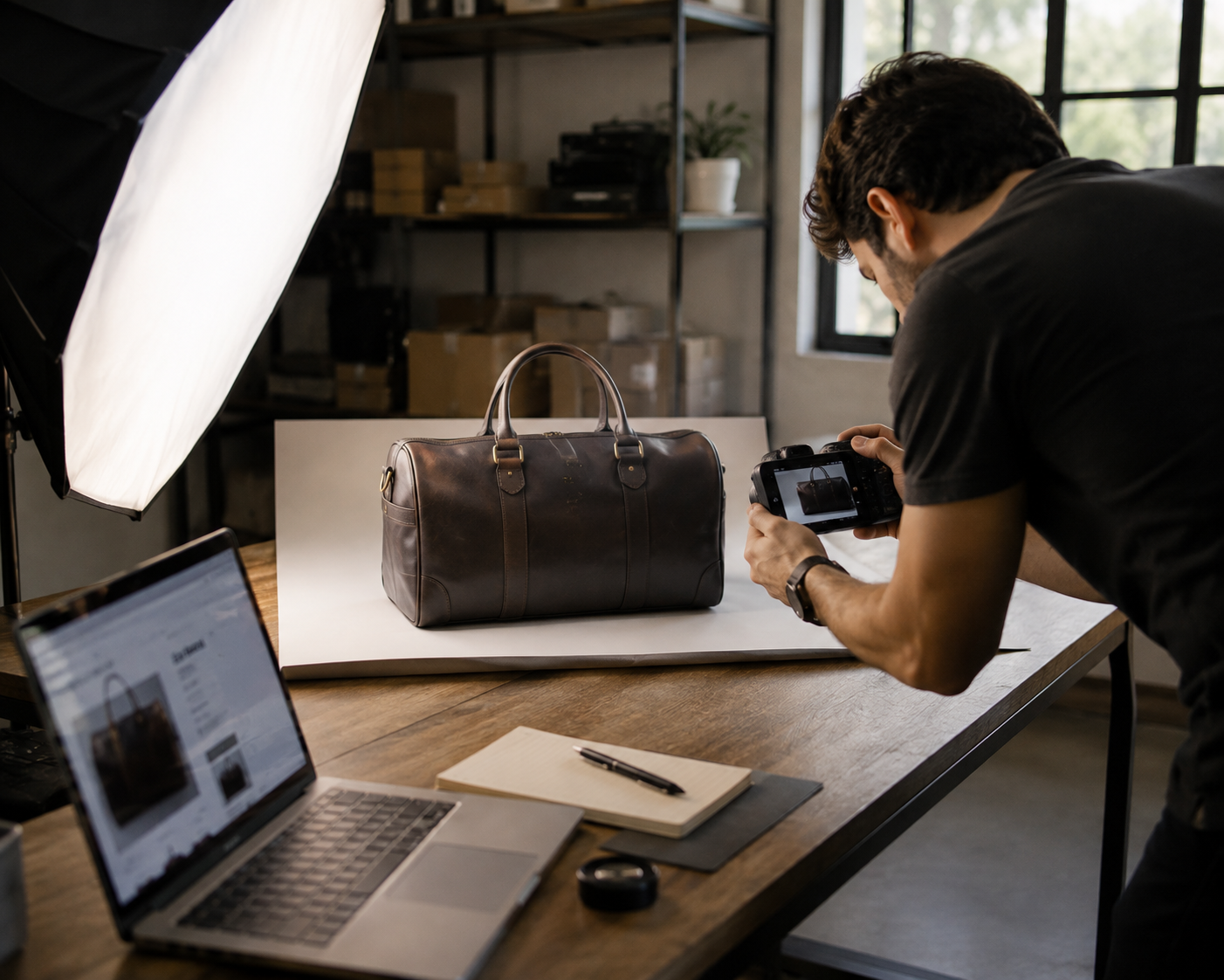 Producto siendo fotografiado para su lanzamiento